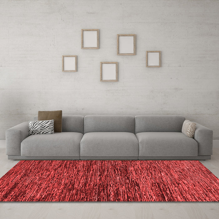 Modern Red Washable Rugs