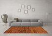 Machine Washable Abstract Orange Modern Area Rugs in a Living Room, wshabs248org