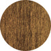 Round Machine Washable Abstract Brown Modern Rug, wshabs248brn