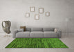 Machine Washable Abstract Green Modern Area Rugs in a Living Room,, wshabs248grn