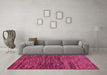 Machine Washable Abstract Pink Modern Rug in a Living Room, wshabs248pnk