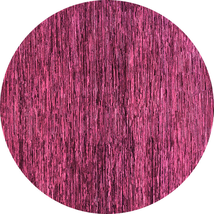 Round Machine Washable Abstract Pink Modern Rug, wshabs248pnk