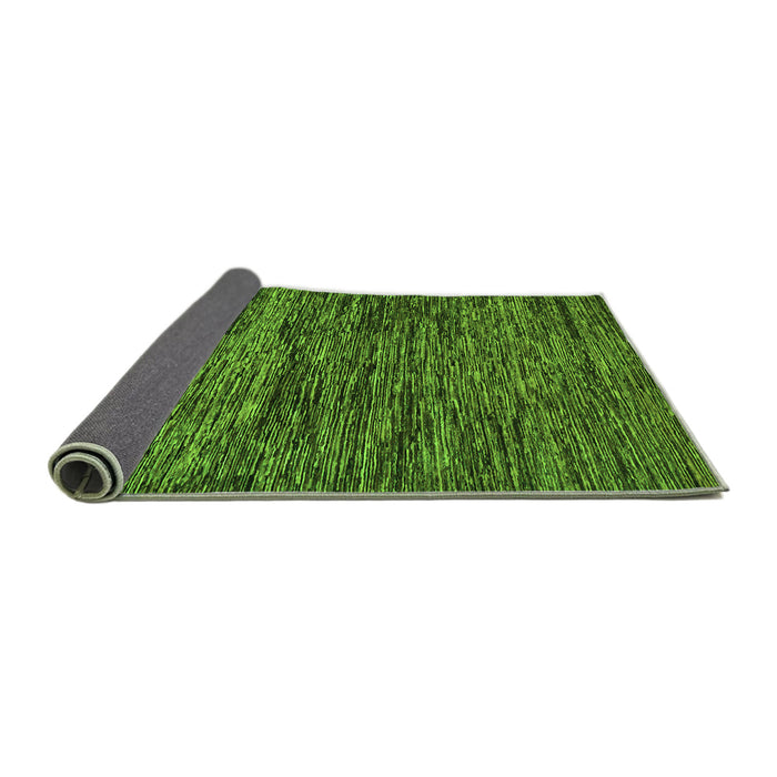 Sideview of Abstract Green Modern Rug, abs248grn