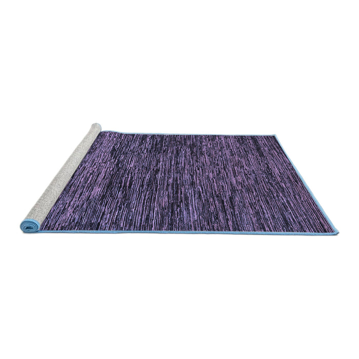 Sideview of Machine Washable Abstract Blue Modern Rug, wshabs248blu