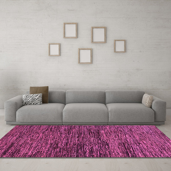 Machine Washable Abstract Purple Modern Area Rugs in a Living Room, wshabs248pur