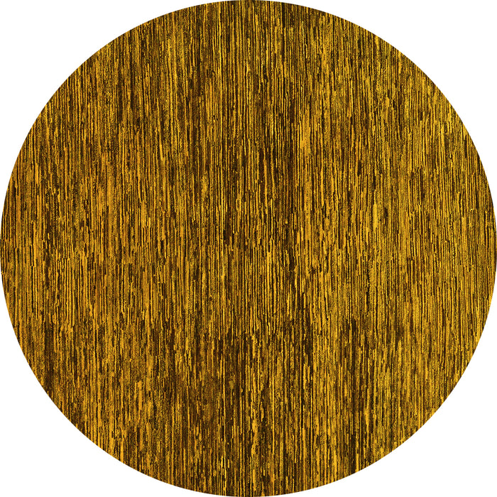 Round Abstract Yellow Modern Rug, abs248yw
