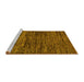 Sideview of Machine Washable Abstract Yellow Modern Rug, wshabs248yw