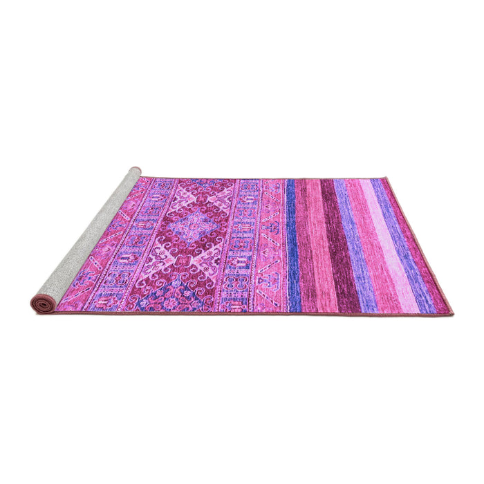 Sideview of Machine Washable Abstract Purple Modern Area Rugs, wshabs2490pur
