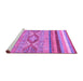 Sideview of Machine Washable Abstract Purple Modern Area Rugs, wshabs2490pur