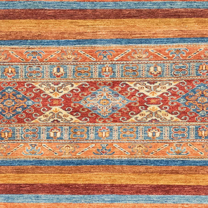 Machine Washable Abstract Camel Brown Rug, wshabs2490