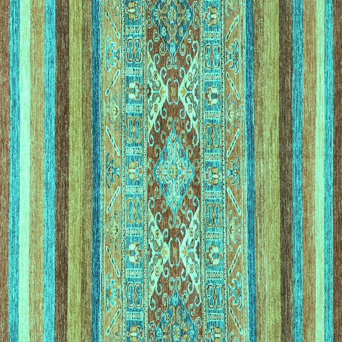 Square Abstract Turquoise Modern Rug, abs2490turq