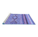 Sideview of Machine Washable Abstract Blue Modern Rug, wshabs2490blu