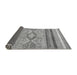 Sideview of Abstract Gray Modern Rug, abs2490gry