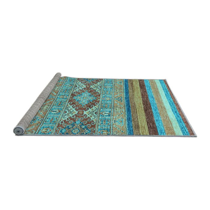Sideview of Machine Washable Abstract Light Blue Modern Rug, wshabs2490lblu