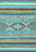 Abstract Light Blue Modern Rug, abs2490lblu