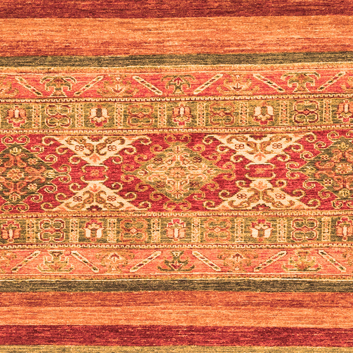 Machine Washable Abstract Orange Modern Area Rugs, wshabs2490org