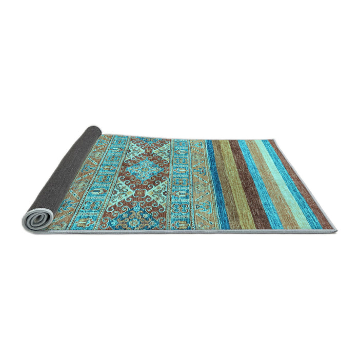 Sideview of Abstract Light Blue Modern Rug, abs2490lblu