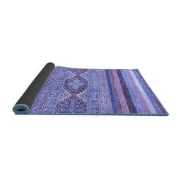 Sideview of Abstract Blue Modern Rug, abs2490blu