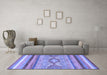 Machine Washable Abstract Blue Modern Rug in a Living Room, wshabs2490blu