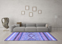 Machine Washable Abstract Blue Modern Rug, wshabs2490blu