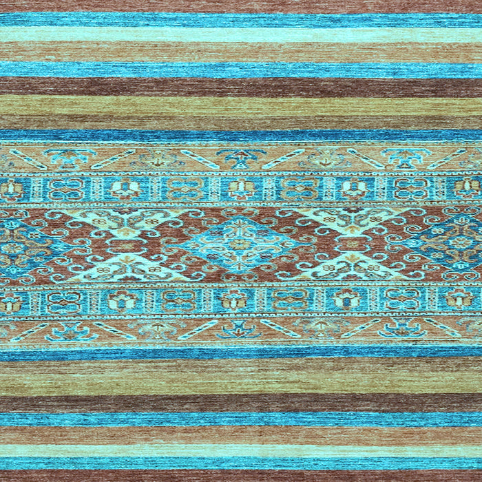 Square Machine Washable Abstract Light Blue Modern Rug, wshabs2490lblu