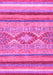 Machine Washable Abstract Pink Modern Rug, wshabs2490pnk