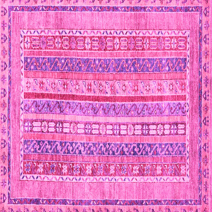 Square Machine Washable Abstract Pink Modern Rug, wshabs2491pnk