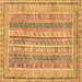 Square Abstract Brown Modern Rug, abs2491brn