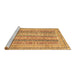 Sideview of Machine Washable Abstract Brown Modern Rug, wshabs2491brn