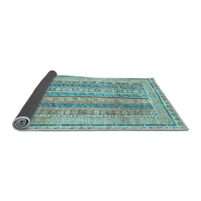 Sideview of Abstract Light Blue Modern Rug, abs2491lblu