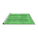 Sideview of Machine Washable Abstract Emerald Green Modern Area Rugs, wshabs2491emgrn