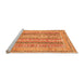 Sideview of Machine Washable Abstract Orange Modern Area Rugs, wshabs2491org