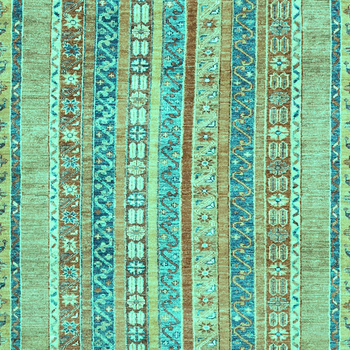Machine Washable Abstract Turquoise Modern Area Rugs, wshabs2491turq