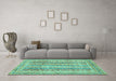 Machine Washable Abstract Turquoise Modern Area Rugs in a Living Room,, wshabs2491turq