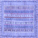 Square Abstract Blue Modern Rug, abs2491blu