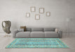 Machine Washable Abstract Light Blue Modern Rug in a Living Room, wshabs2491lblu