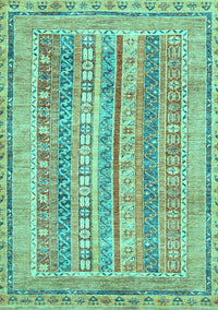 Abstract Turquoise Modern Rug, abs2491turq