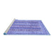 Sideview of Machine Washable Abstract Blue Modern Rug, wshabs2491blu