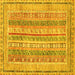 Square Abstract Yellow Modern Rug, abs2491yw