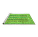 Sideview of Machine Washable Abstract Green Modern Area Rugs, wshabs2491grn