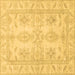 Square Oriental Brown Traditional Rug, abs2492brn