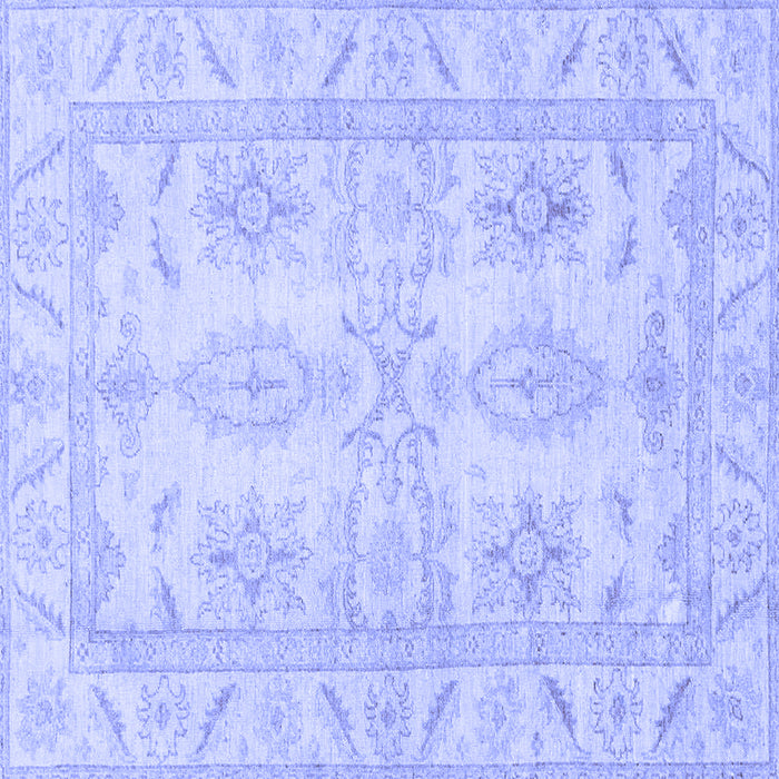 Square Oriental Blue Traditional Rug, abs2492blu