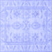 Square Oriental Blue Traditional Rug, abs2492blu