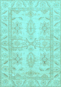 Oriental Light Blue Traditional Rug, abs2492lblu