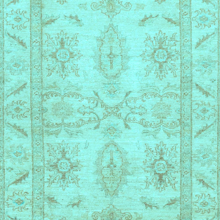 Machine Washable Oriental Light Blue Traditional Rug, wshabs2492lblu