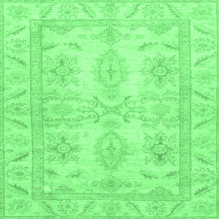 Square Oriental Emerald Green Traditional Rug, abs2492emgrn