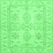 Square Oriental Emerald Green Traditional Rug, abs2492emgrn