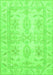 Machine Washable Oriental Green Traditional Area Rugs, wshabs2492grn