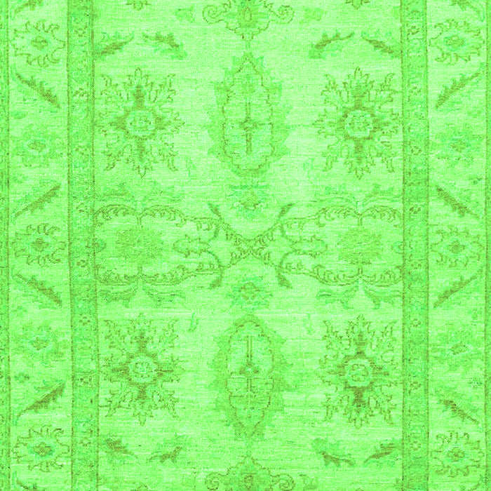 Machine Washable Oriental Green Traditional Area Rugs, wshabs2492grn