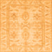 Square Oriental Orange Traditional Rug, abs2492org